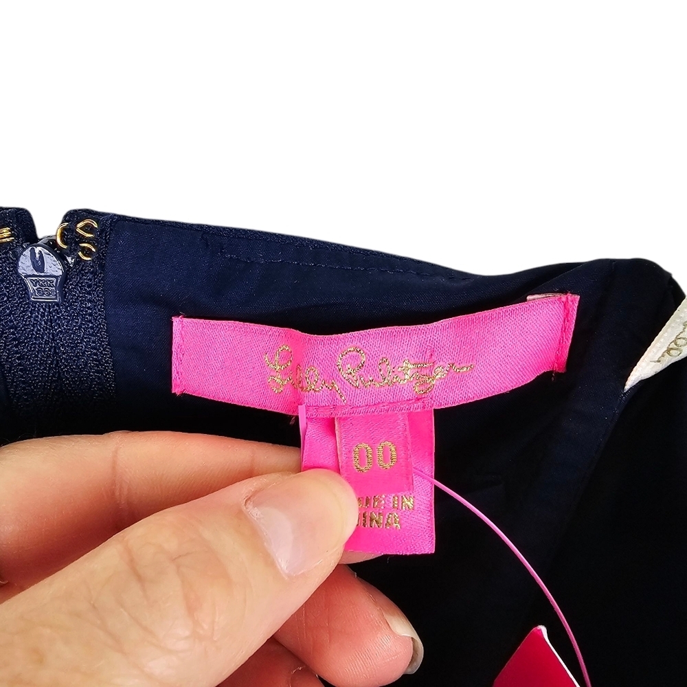 Lilly Pulitzer Strapless Kylo Jumpsuit in Navy Blue NWT - Picture 7 of 14